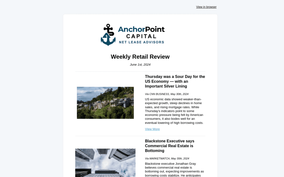 Weekly Newsletter – June 1st, 2024