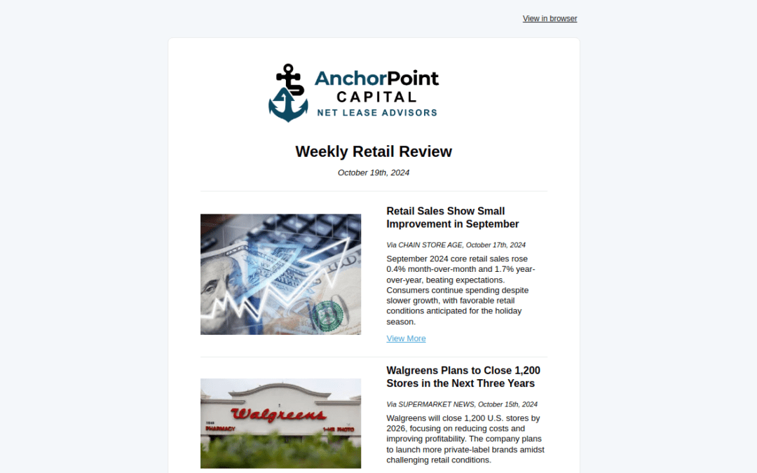 Weekly Newsletter – Oct 19, 2024