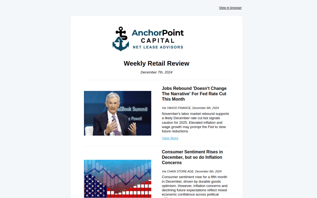 Weekly Retail Newsletter – Dec 7, 2024