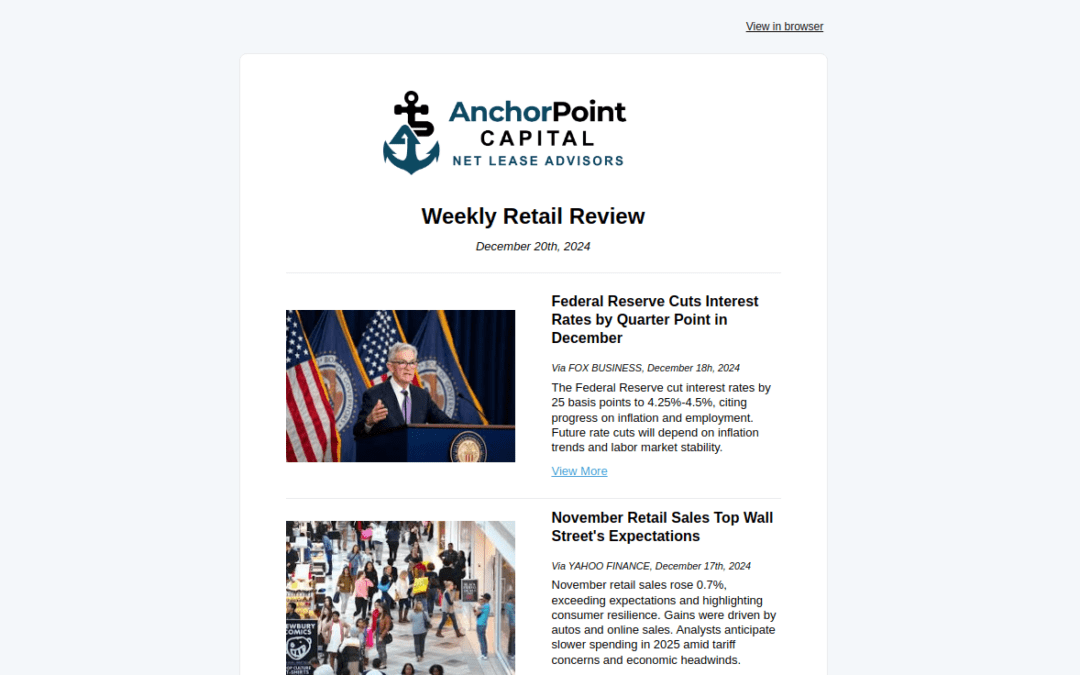 Weekly Retail Newsletter – Dec 20, 2024