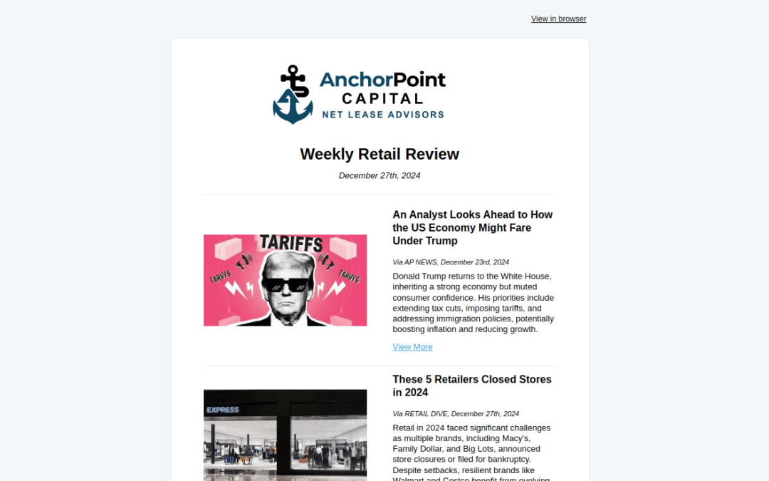 Weekly Retail Newsletter – Dec 27, 2024