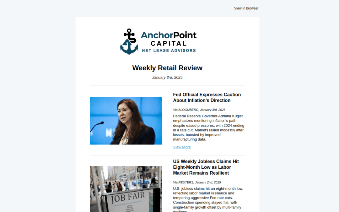 Weekly Retail Newsletter – Jan 3, 2025