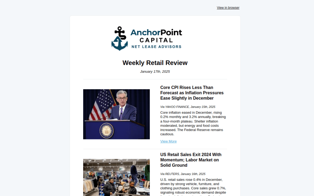 Weekly Retail Newsletter – Jan 17, 2025